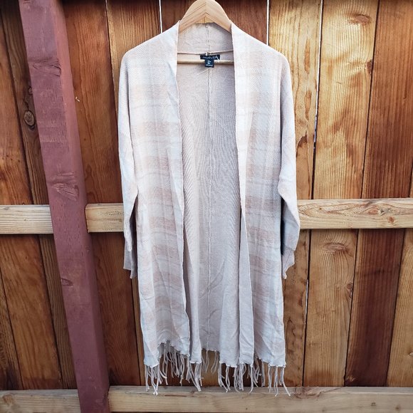 Rachel Zoe Sweaters - Rachel Zoe Long Cardigan Duster Style Plaid Stretch Sweater NWOT Size S